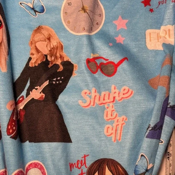 Taylor Swift Pajama Jogger Pants Large - Picture 6 of 10